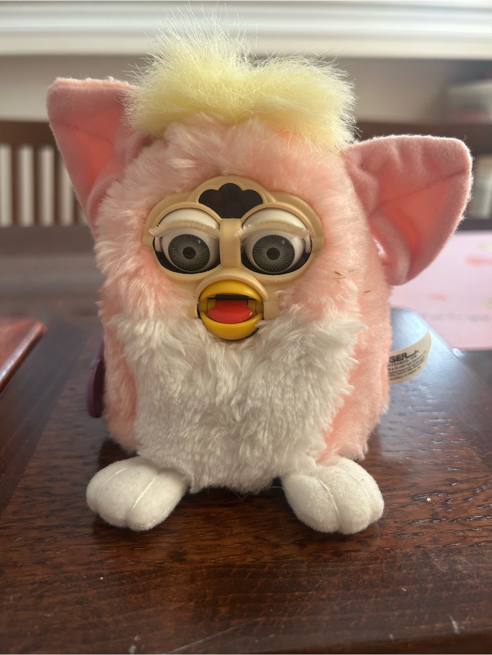 Peachy Furby Baby, RARE Vintage (1999)
